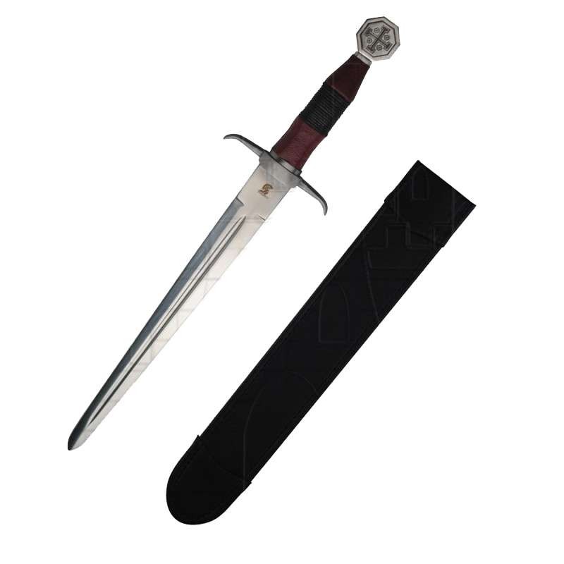 Cuchillo de Combate "Jerusalem" INOX c/v cuero