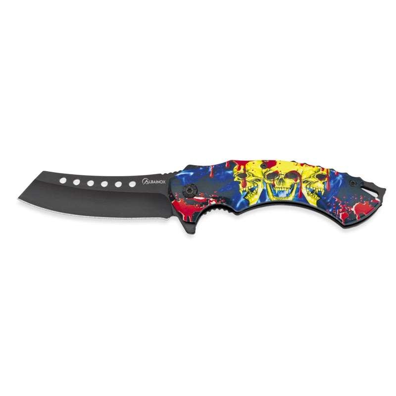 Navaja Albainox 3D 2 caras calaveras