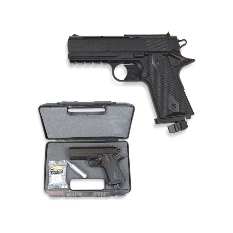Pistola CO2.4.5 mm "Maletin+Co2+bolas