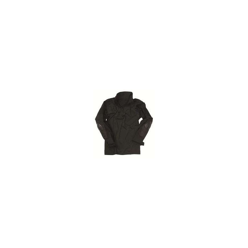 Camisa Negra Con Coderas Miltec